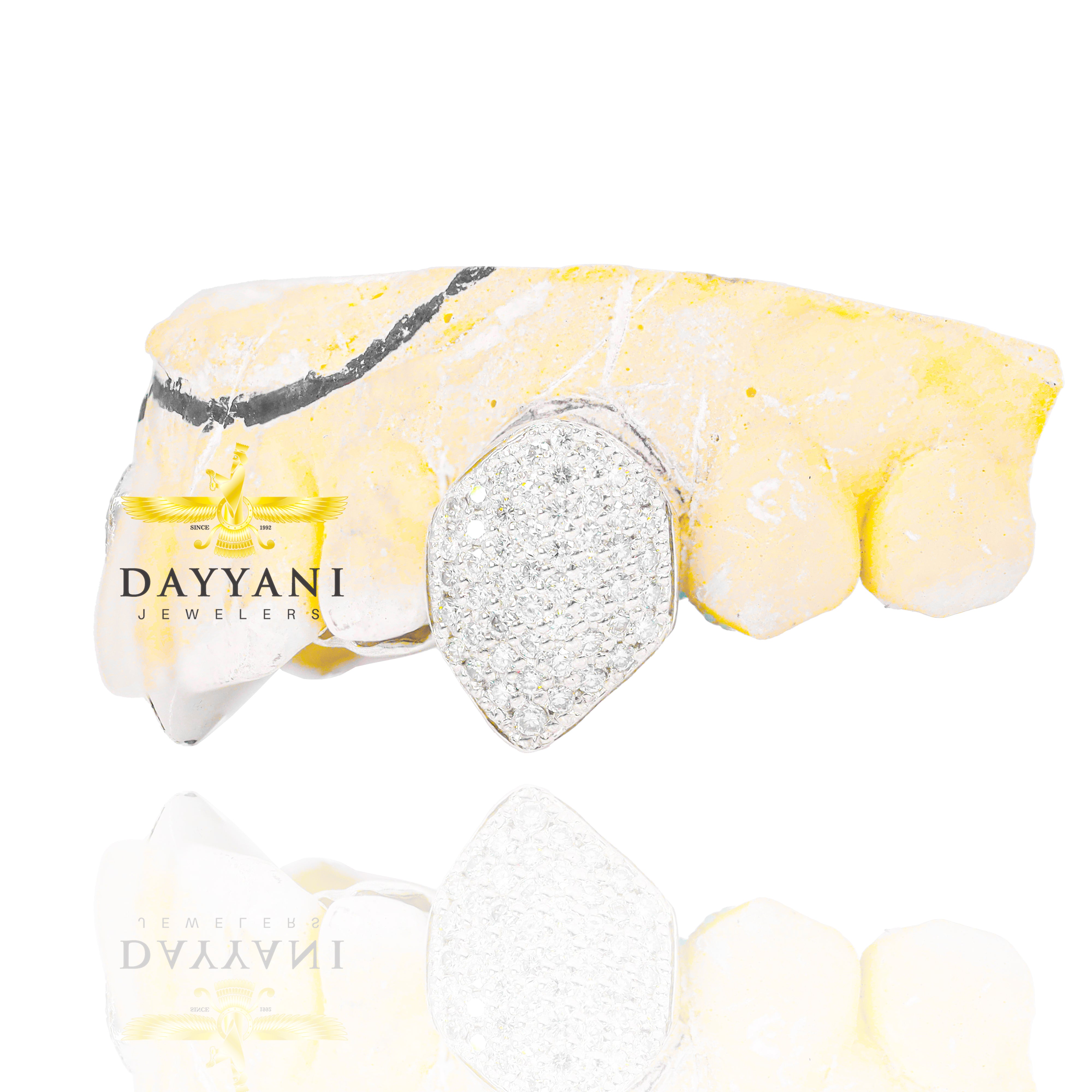 Custom 2 Teeth Diamond Fang Teeth Grillz