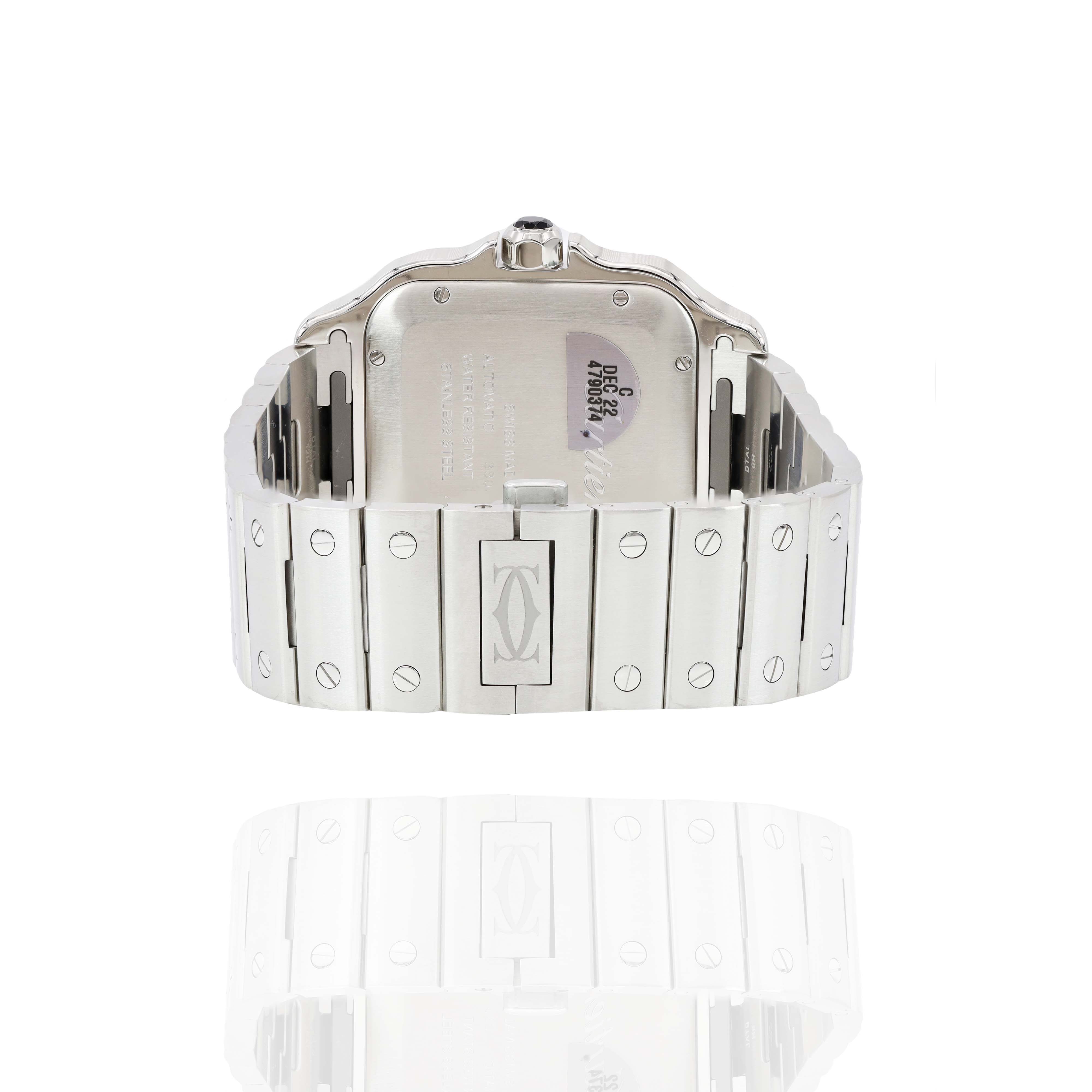 Santos De Cartier Watch Black Dial Large Model